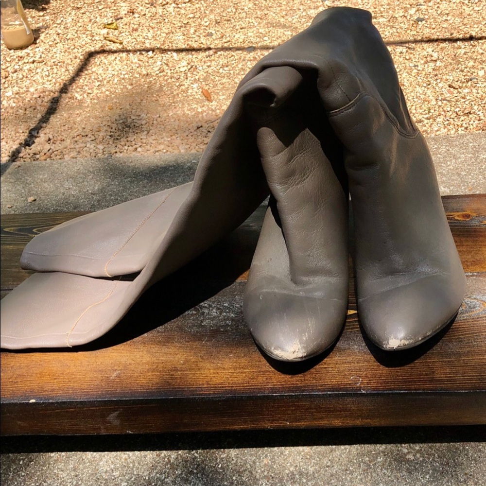 Thigh high leather boot